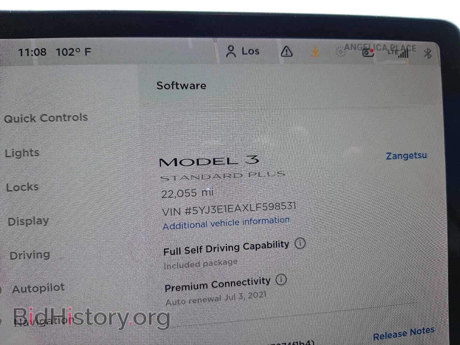 2020 TESLA MODEL 3 - VIN: 5YJ3E1EAXLF598531 - Photo 8