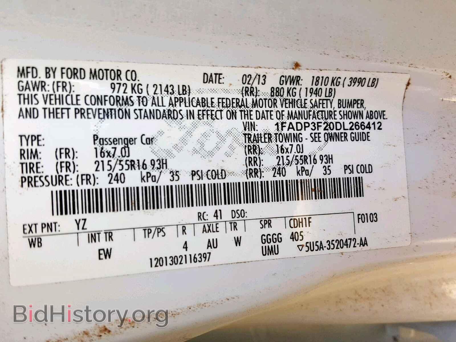 2013 FORD FOCUS SE - VIN: 1FADP3F20DL266412 - Фото 10