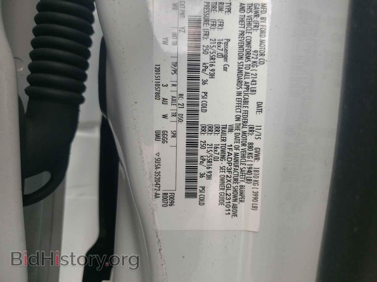 2016 FORD FOCUS - VIN: 1FADP3F2XGL231011 - Photo 10