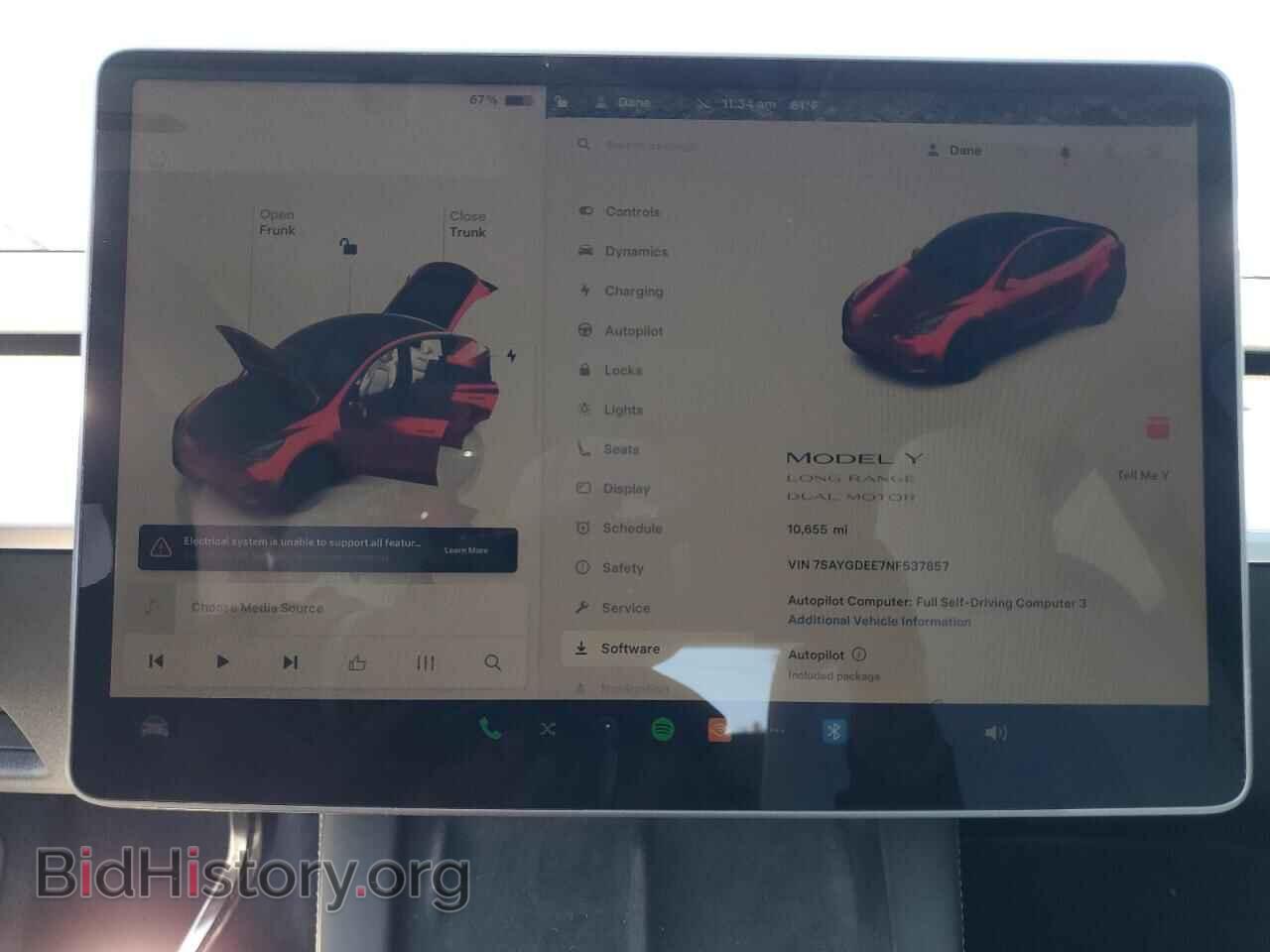 2022 TESLA MODEL Y - VIN: 7SAYGDEE7NF537857 - Фото 9