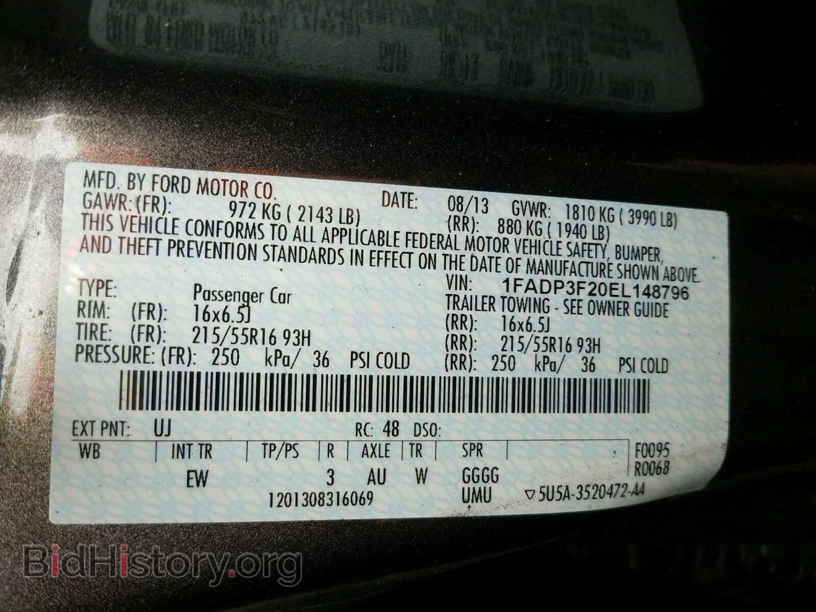 2014 FORD FOCUS - VIN: 1FADP3F20EL148796 - Photo 10