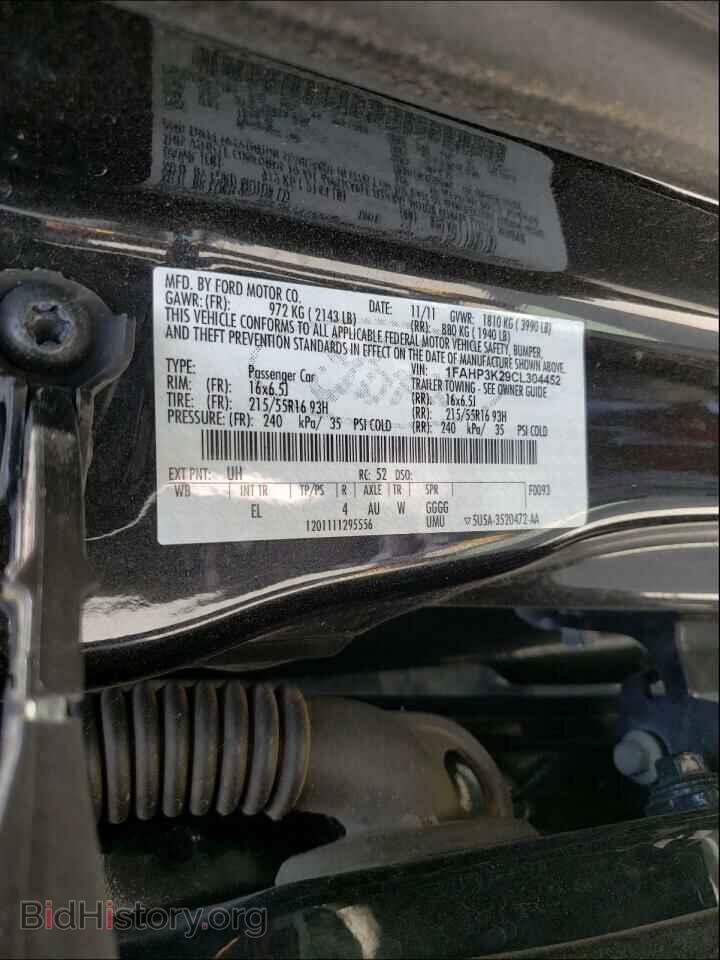 2012 FORD FOCUS - VIN: 1FAHP3K29CL304452 - Фото 10