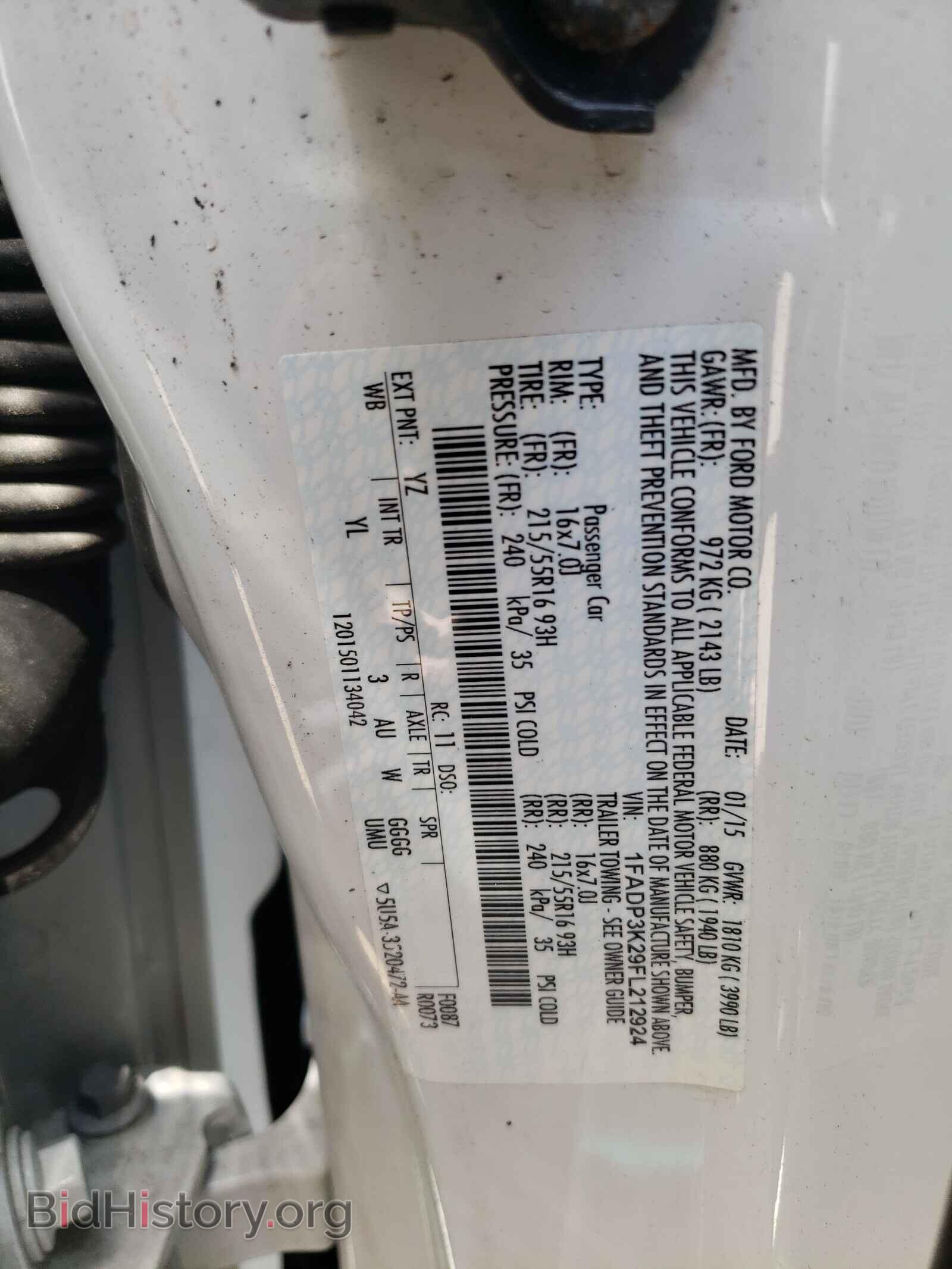 2015 FORD FOCUS - VIN: 1FADP3K29FL212924 - Фото 10