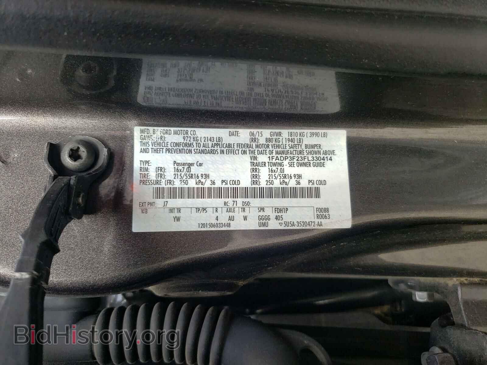 2015 FORD FOCUS - VIN: 1FADP3F23FL330414 - Фото 10