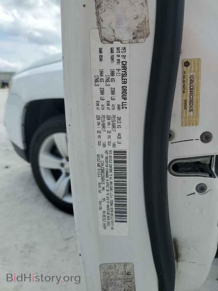2012 JEEP COMPASS - VIN: 1C4NJCBB6CD502415 - Фото 12