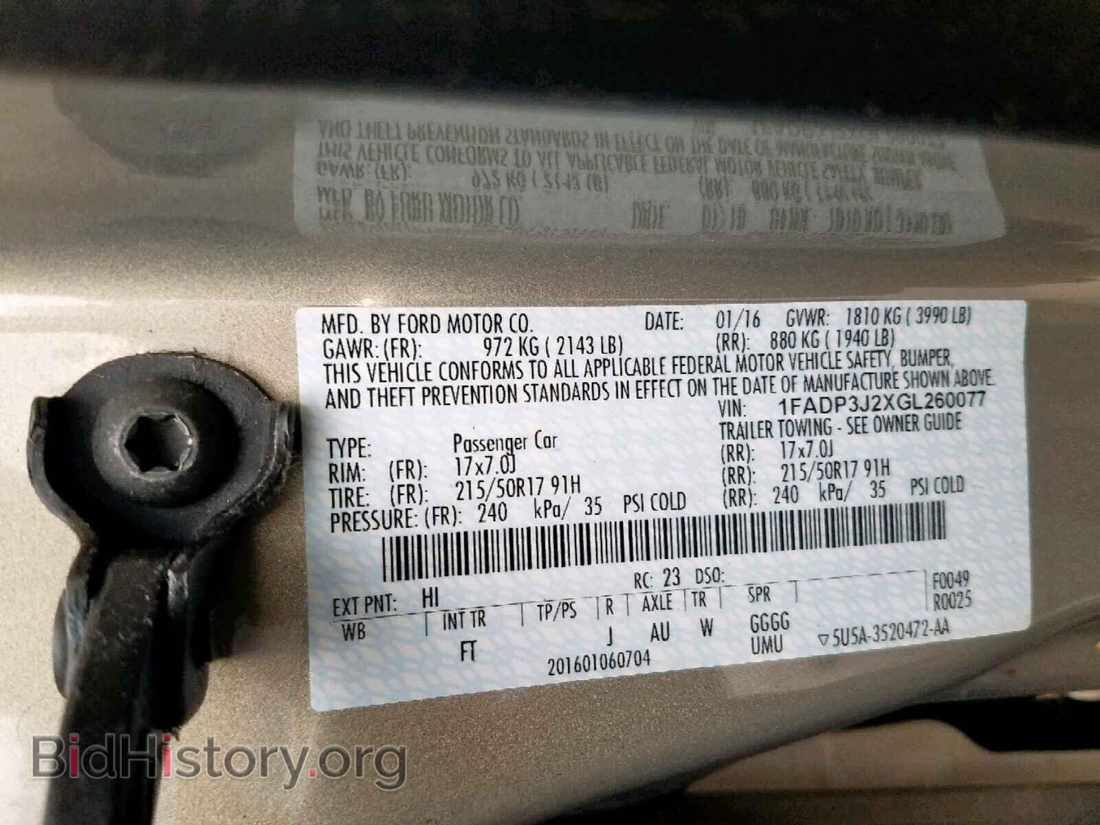 2016 FORD FOCUS - VIN: 1FADP3J2XGL260077 - Photo 10