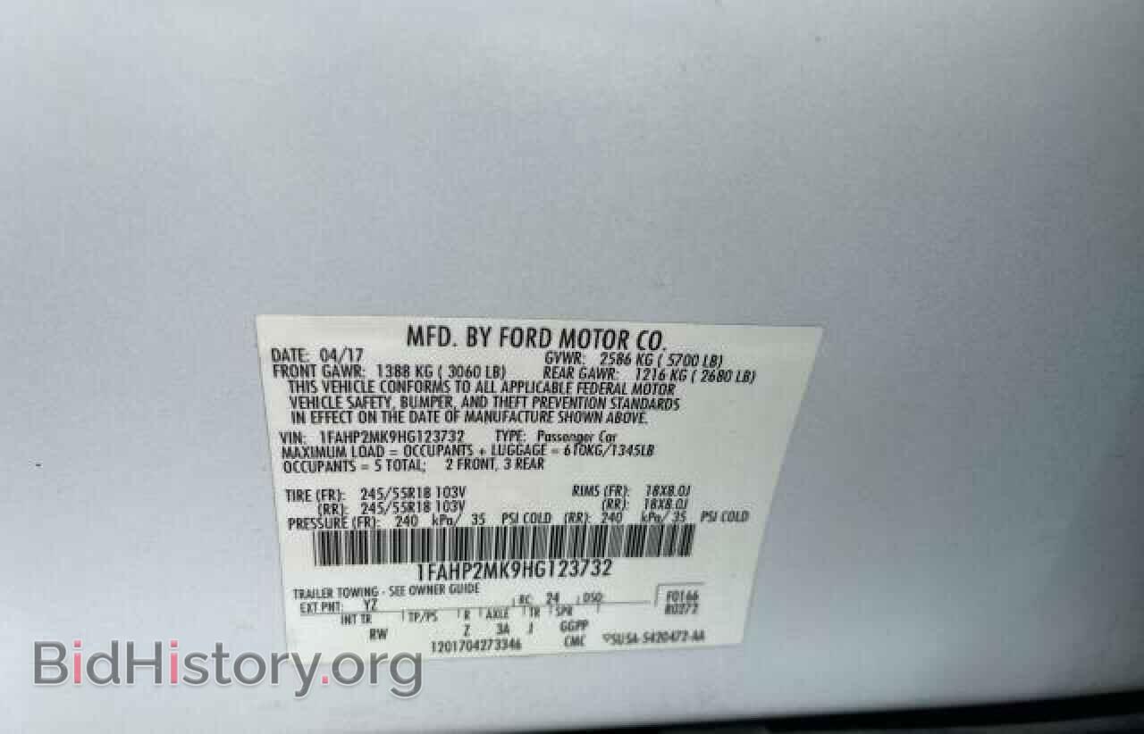 2017 FORD TAURUS - VIN: 1FAHP2MK9HG123732 - Фото 10