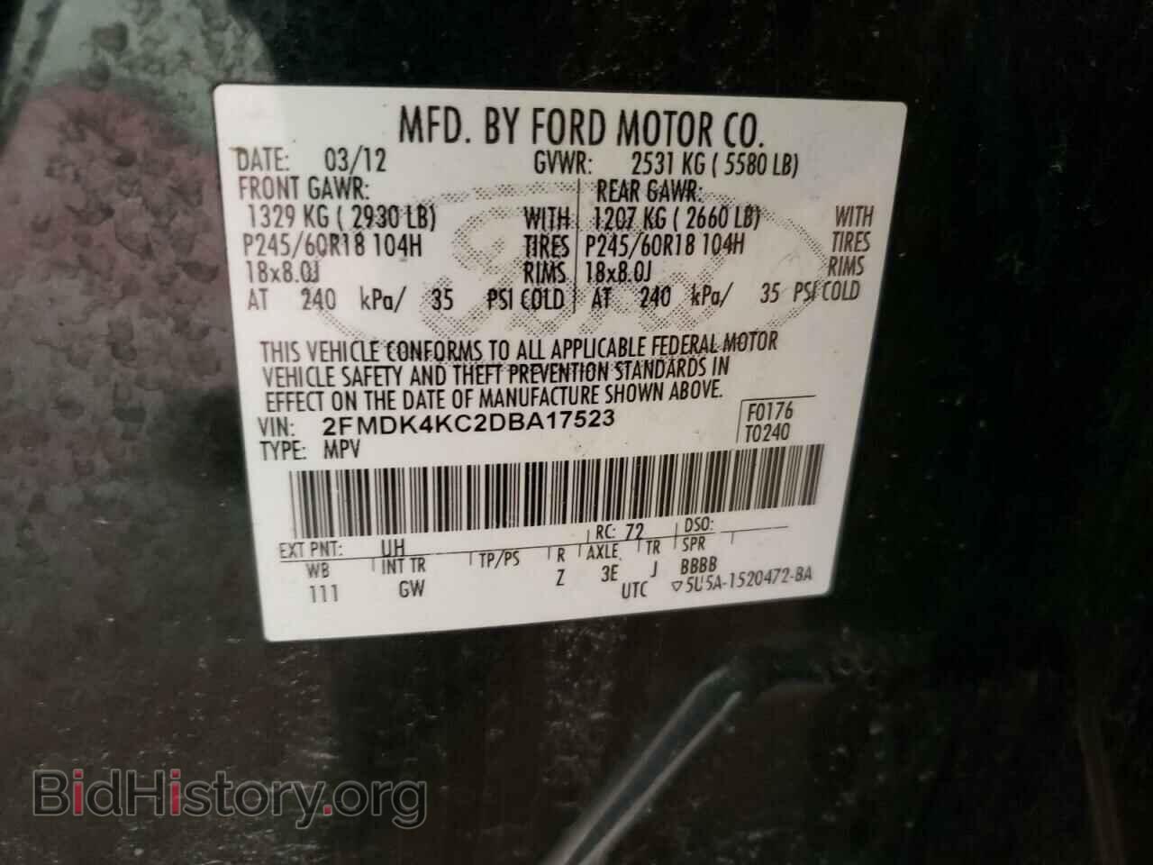 2013 FORD EDGE - VIN: 2FMDK4KC2DBA17523 - Photo 13