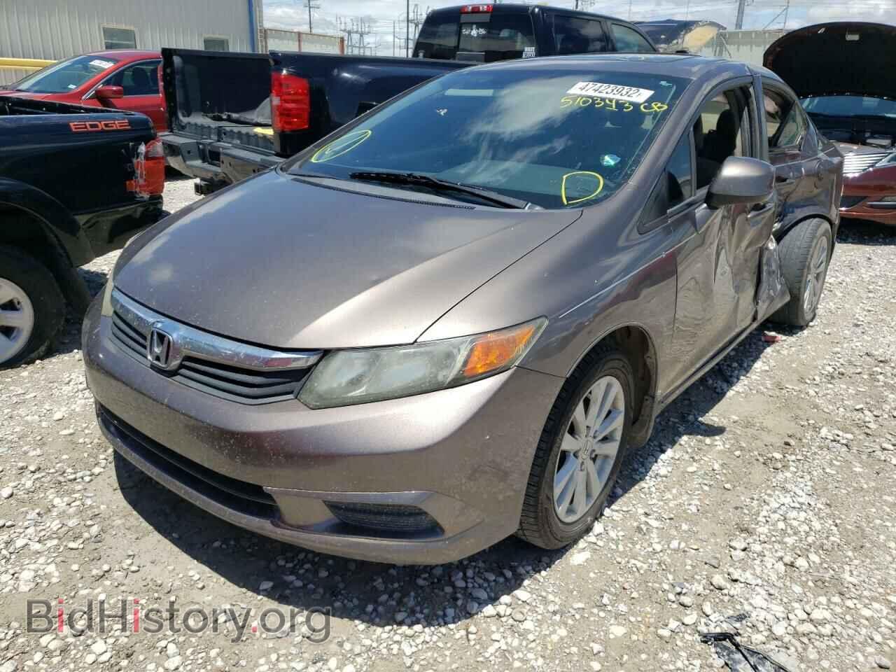 2012 HONDA CIVIC - VIN: 2HGFB2F85CH510343 - Фото 2
