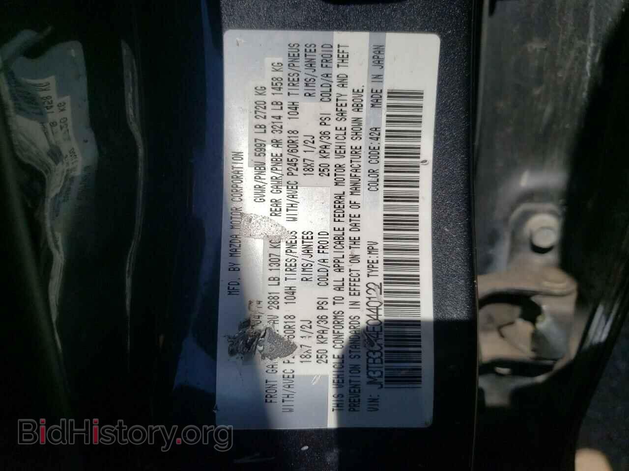 2014 MAZDA CX-9 - VIN: JM3TB3CA4E0440122 - Фото 10