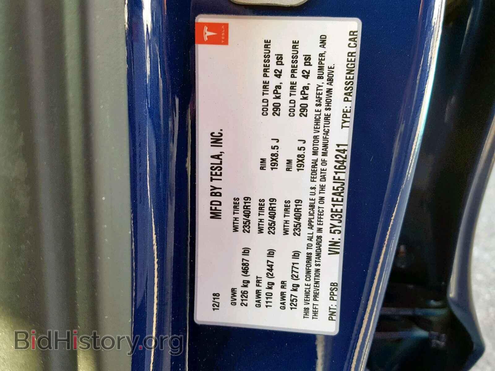 2018 TESLA MODEL 3 - VIN: 5YJ3E1EA5JF164241 - Photo 10