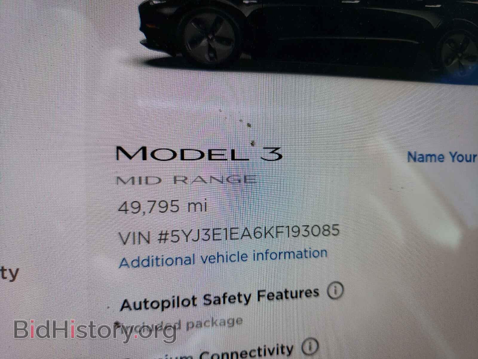 2019 TESLA MODEL 3 - VIN: 5YJ3E1EA6KF193085 - Фото 8