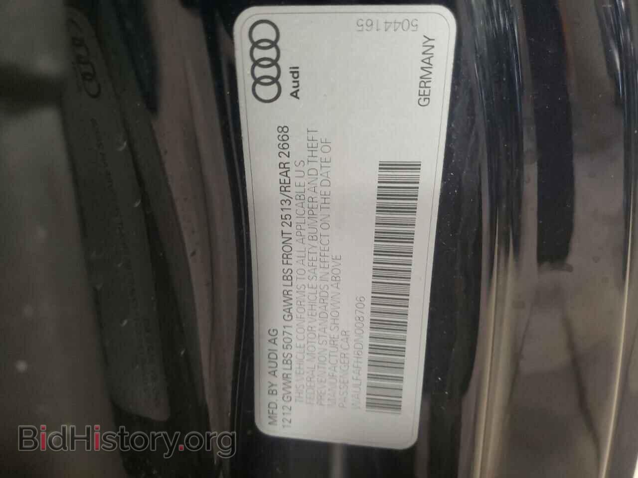 2013 AUDI A5 - VIN: WAULFAFH6DN008706 - Фото 10