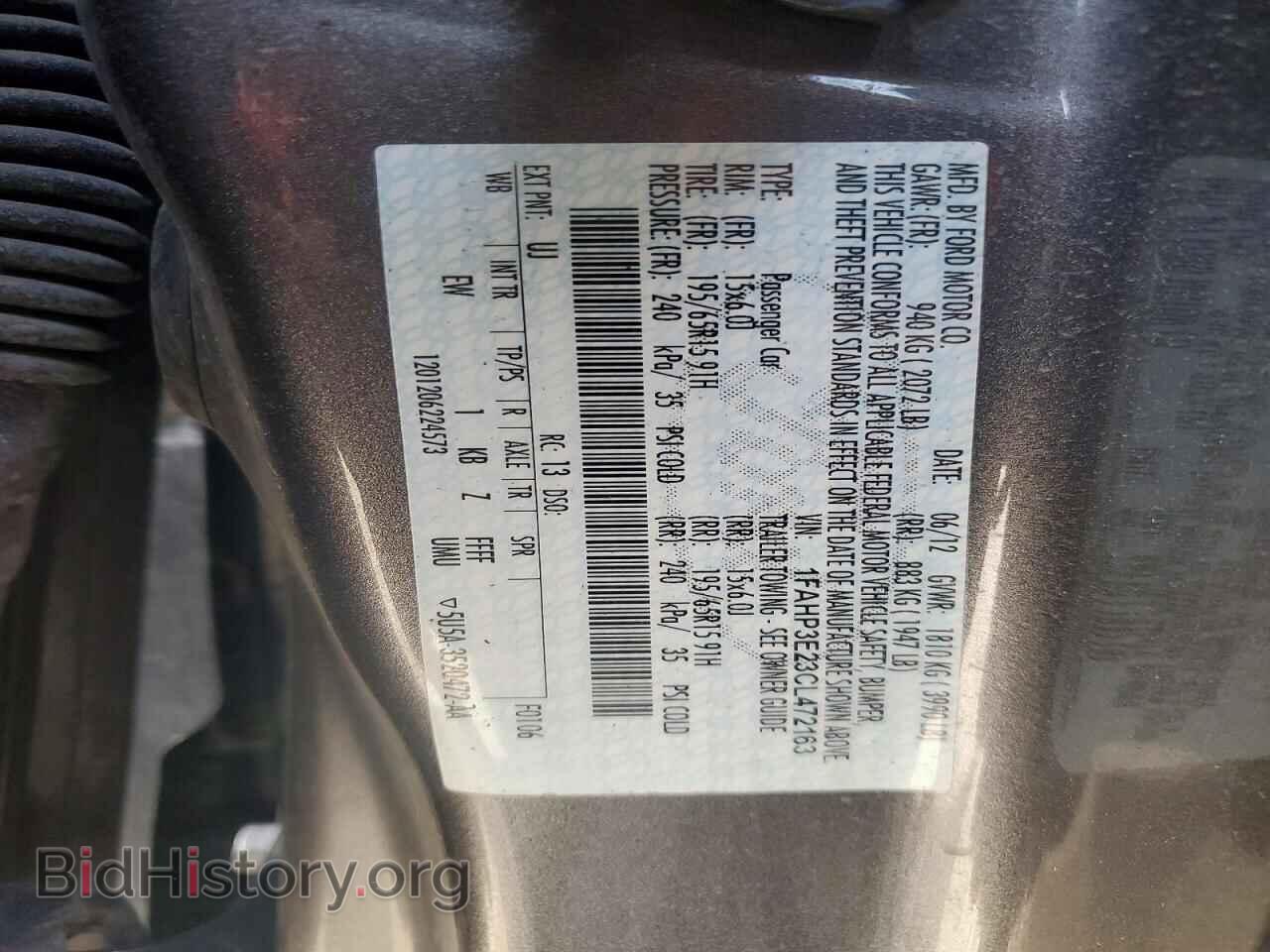 2012 FORD FOCUS - VIN: 1FAHP3E23CL472163 - Photo 12