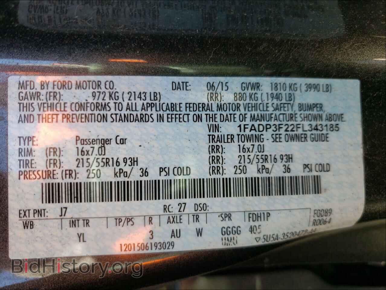 2015 FORD FOCUS - VIN: 1FADP3F22FL343185 - Фото 10