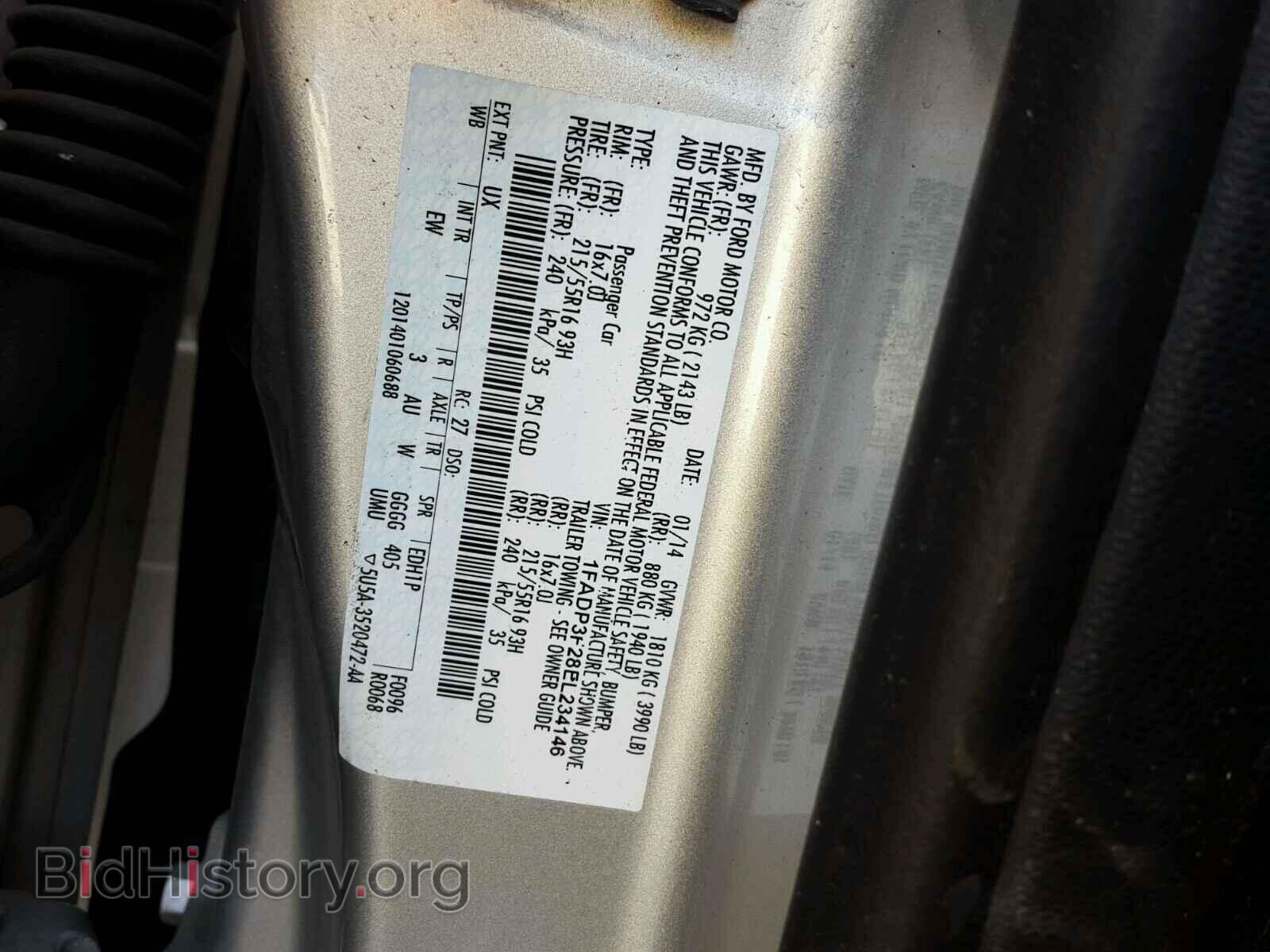 2014 FORD FOCUS - VIN: 1FADP3F28EL234146 - Фото 10