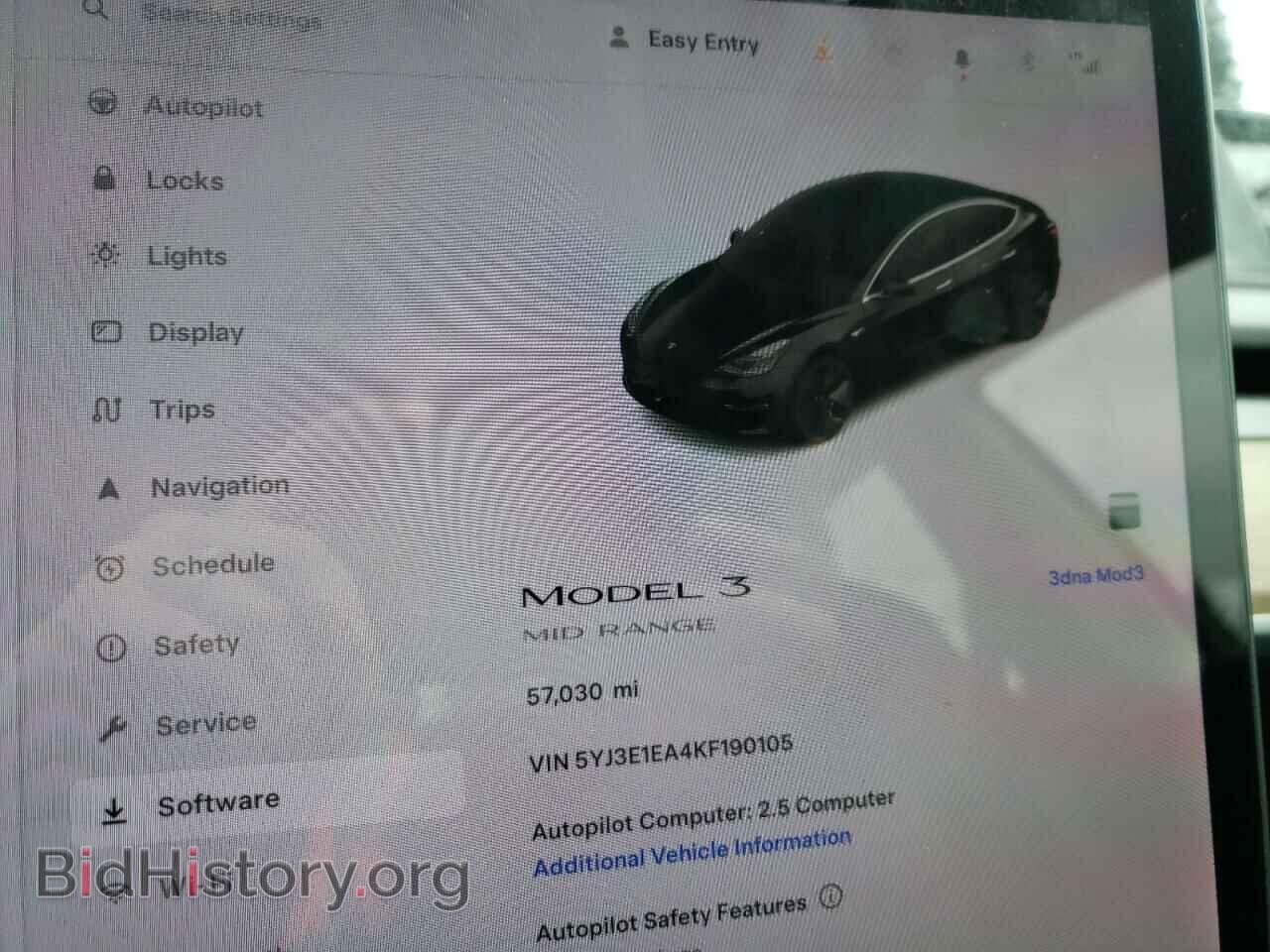 2019 TESLA MODEL 3 - VIN: 5YJ3E1EA4KF190105 - Photo 9