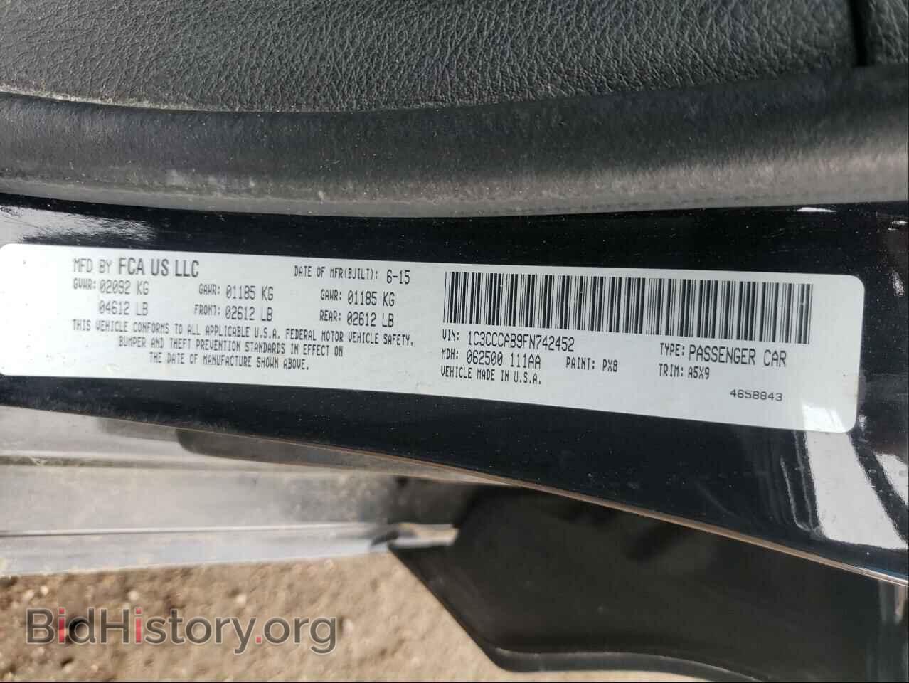 2015 CHRYSLER 200 - VIN: 1C3CCCAB9FN742452 - Фото 10