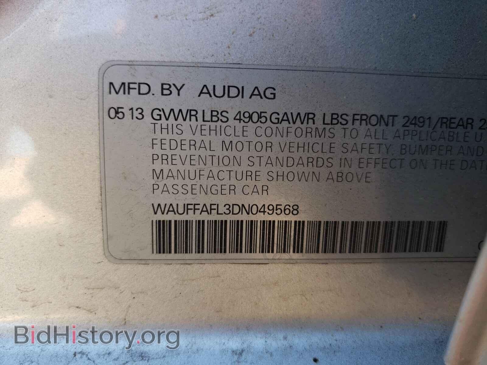 2013 AUDI A4 - VIN: WAUFFAFL3DN049568 - Photo 10