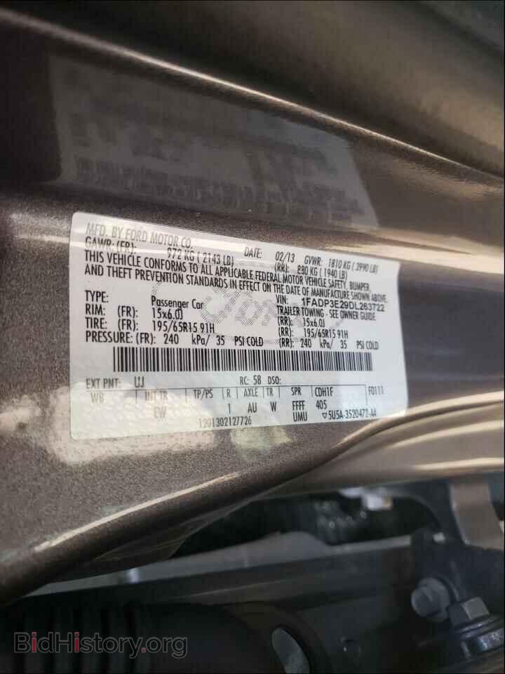 2013 FORD FOCUS - VIN: 1FADP3E29DL263722 - Фото 10