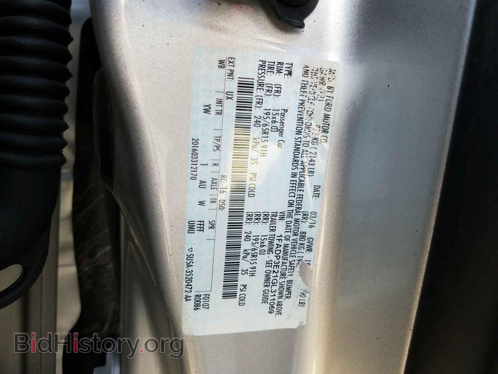 2016 FORD FOCUS - VIN: 1FADP3E21GL311069 - Photo 10