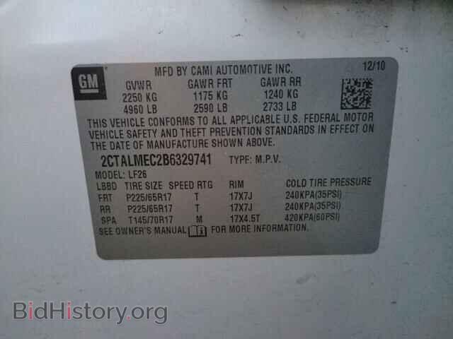 2011 GMC TERRAIN - VIN: 2CTALMEC2B6329741 - Photo 10
