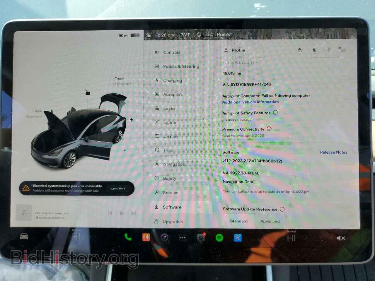 2019 TESLA MODEL 3 - VIN: 5YJ3E1EA8KF417246 - Фото 9