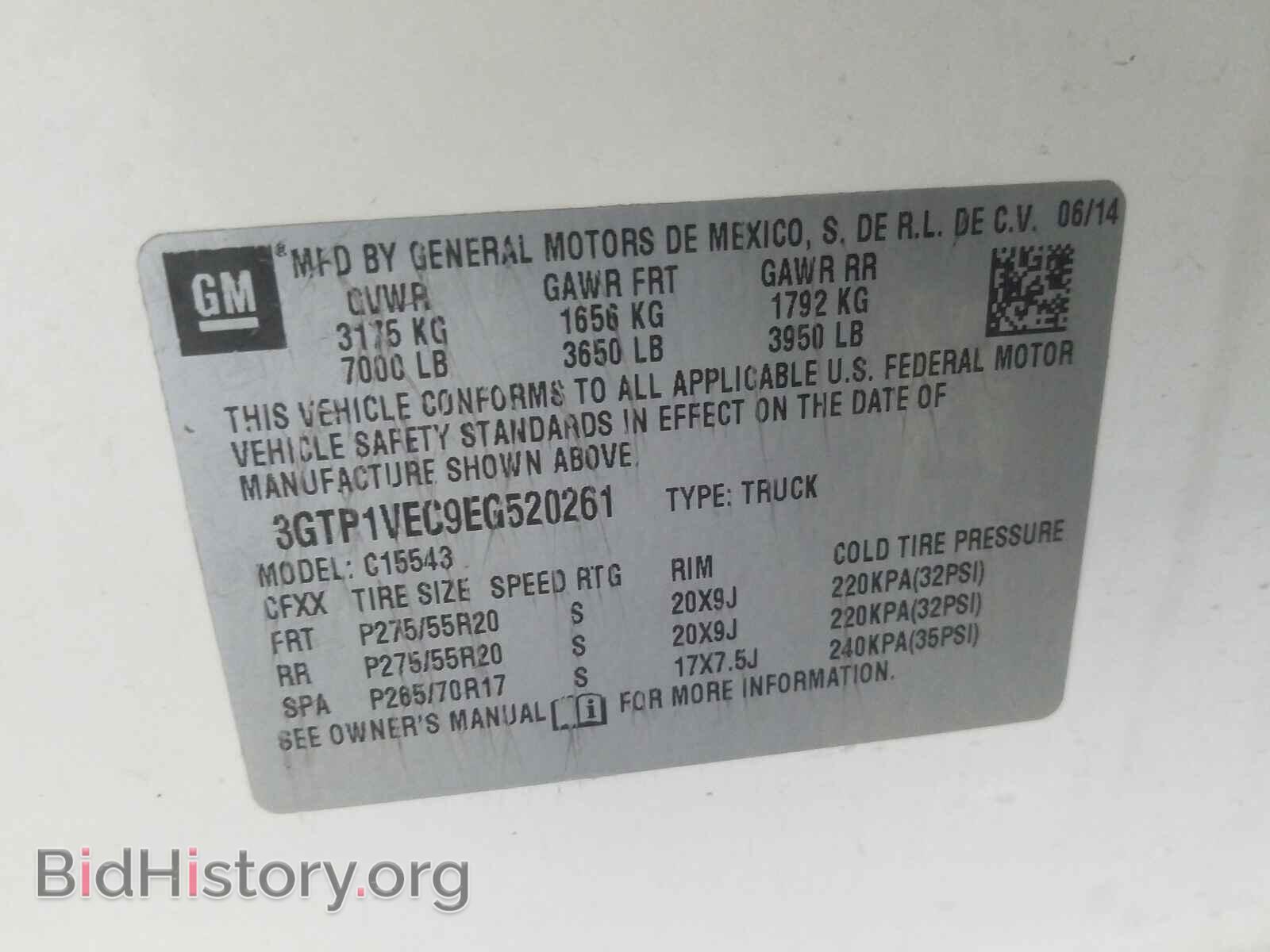 2014 GMC SIERRA - VIN: 3GTP1VEC9EG520261 - Photo 10