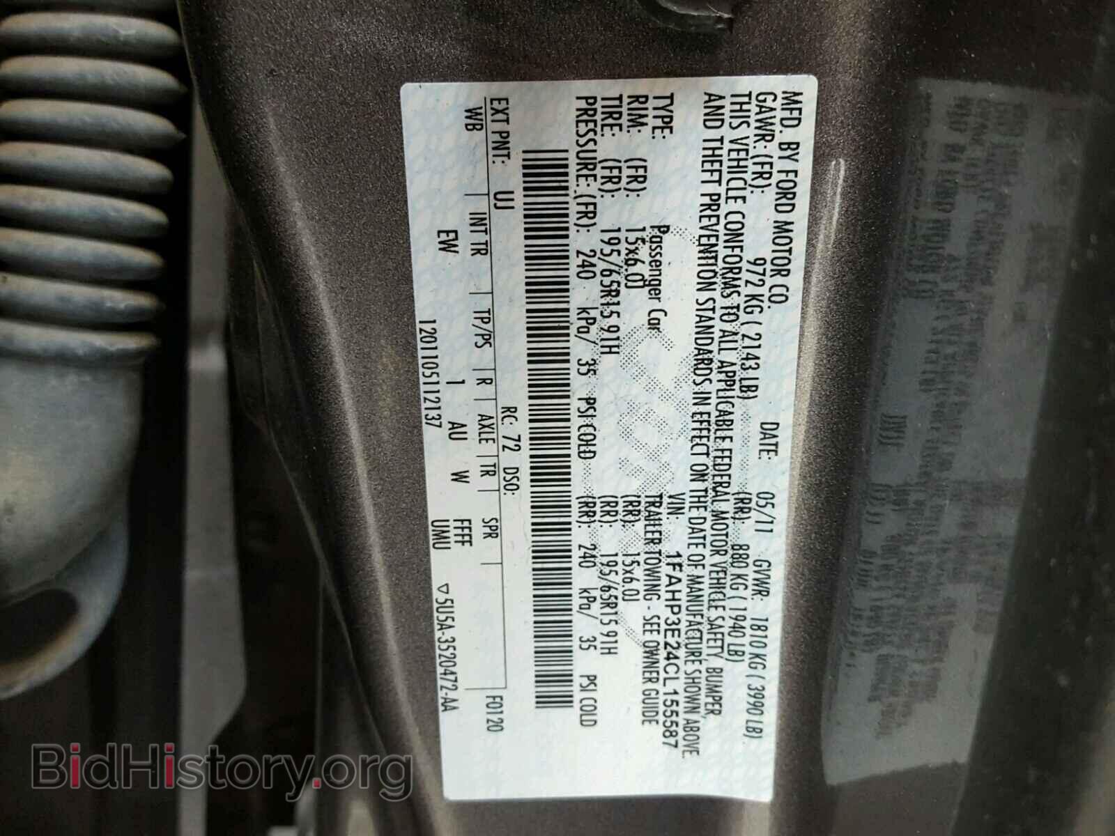 2012 FORD FOCUS - VIN: 1FAHP3E24CL155587 - Photo 10