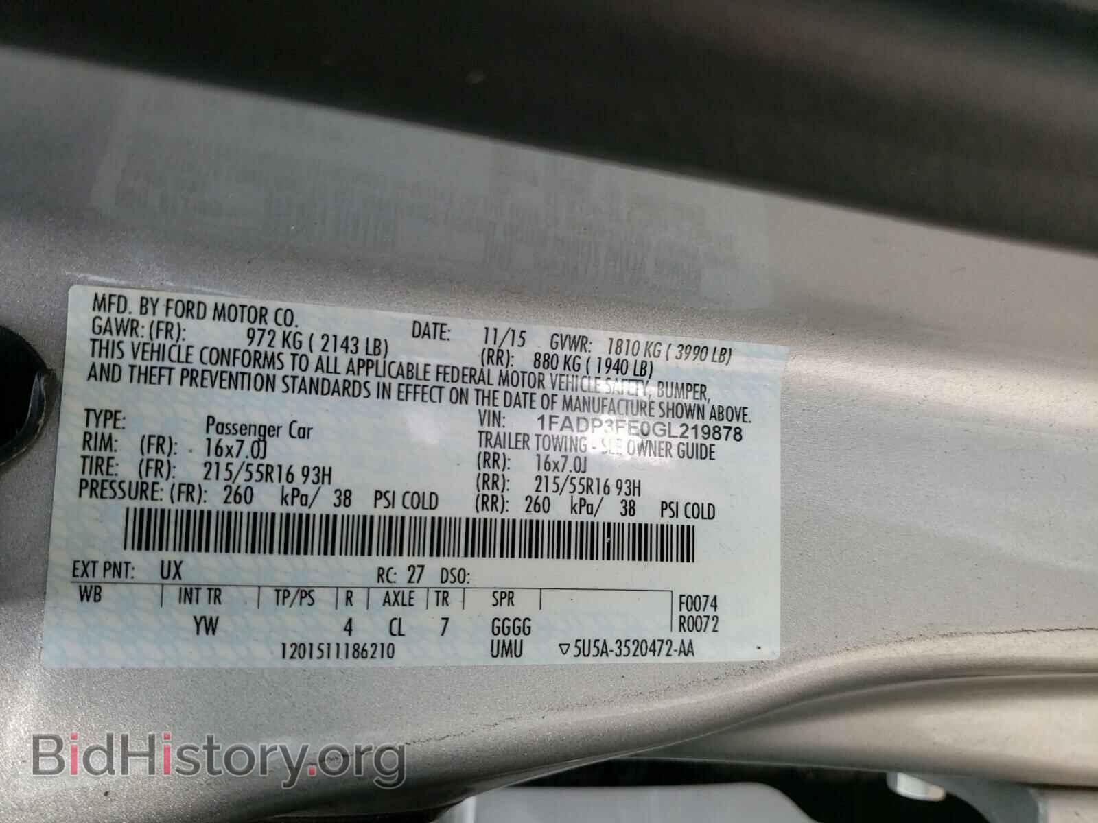 2016 FORD FOCUS - VIN: 1FADP3FE0GL219878 - Photo 10
