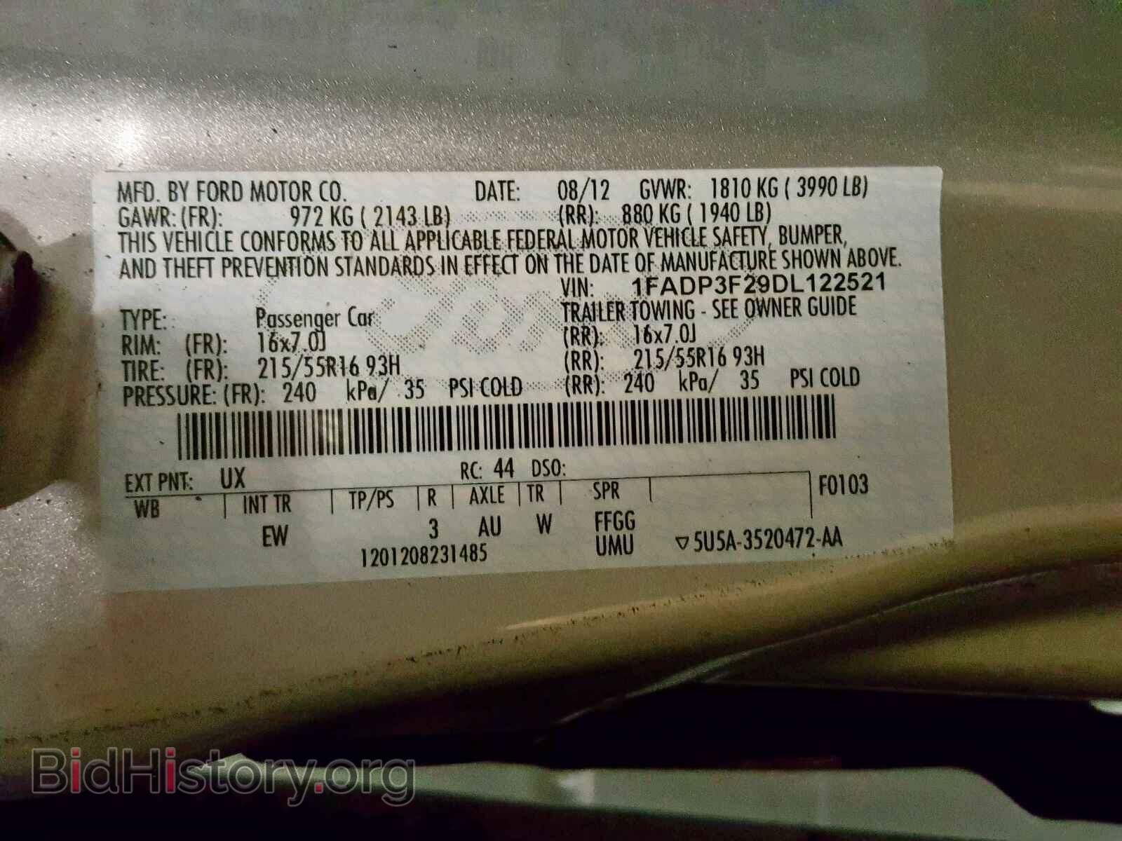 2013 FORD FOCUS SE - VIN: 1FADP3F29DL122521 - Фото 10