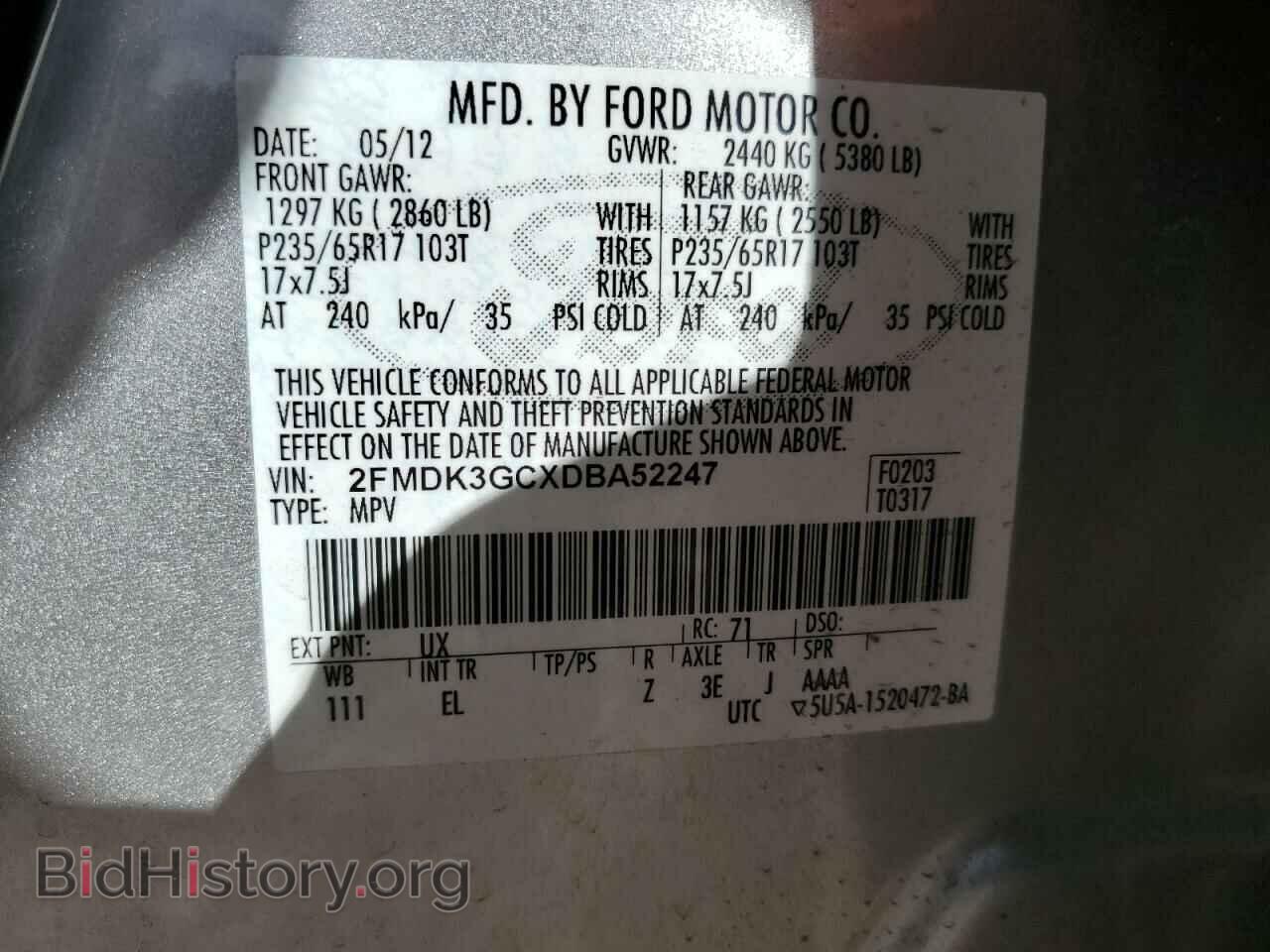 2013 FORD EDGE - VIN: 2FMDK3GCXDBA52247 - Photo 13