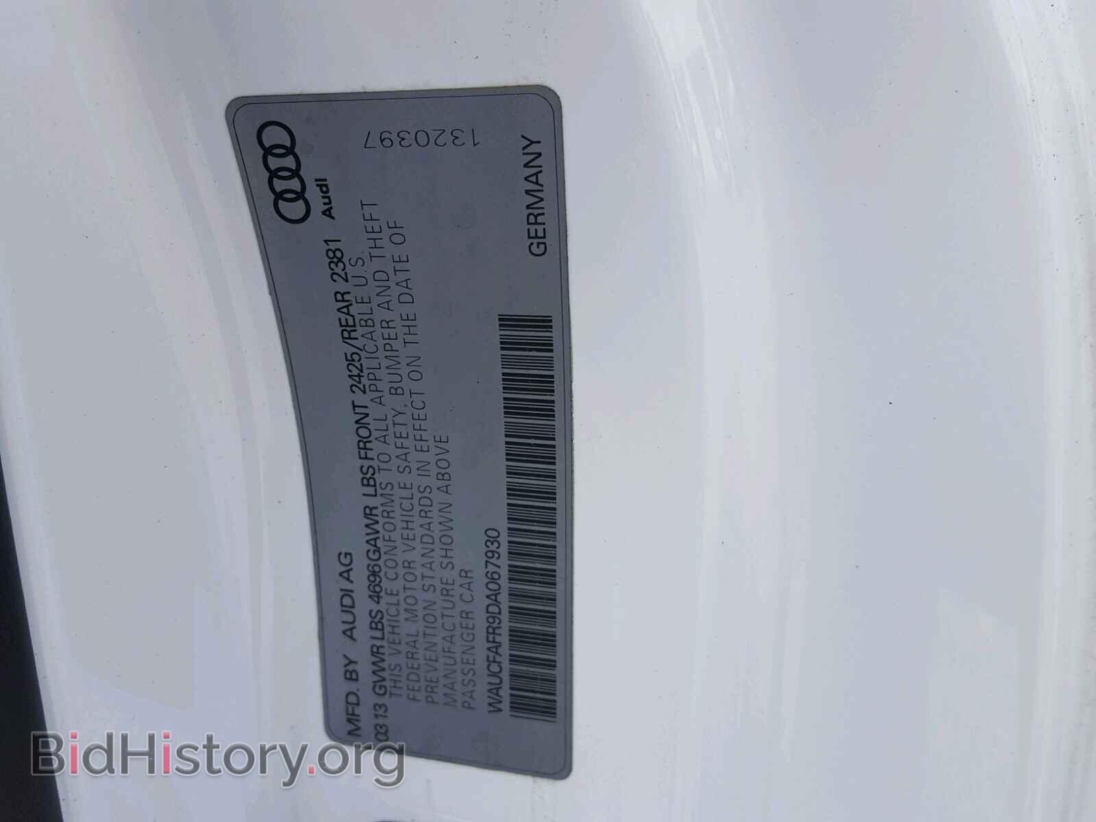 2013 AUDI A5 PREMIUM - VIN: WAUCFAFR9DA067930 - Photo 10