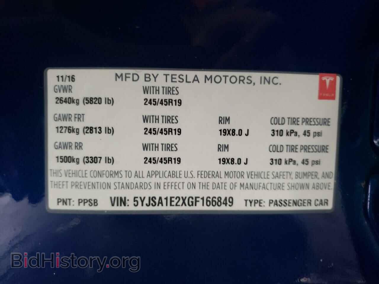 2016 TESLA MODEL S - VIN: 5YJSA1E2XGF166849 - Photo 10