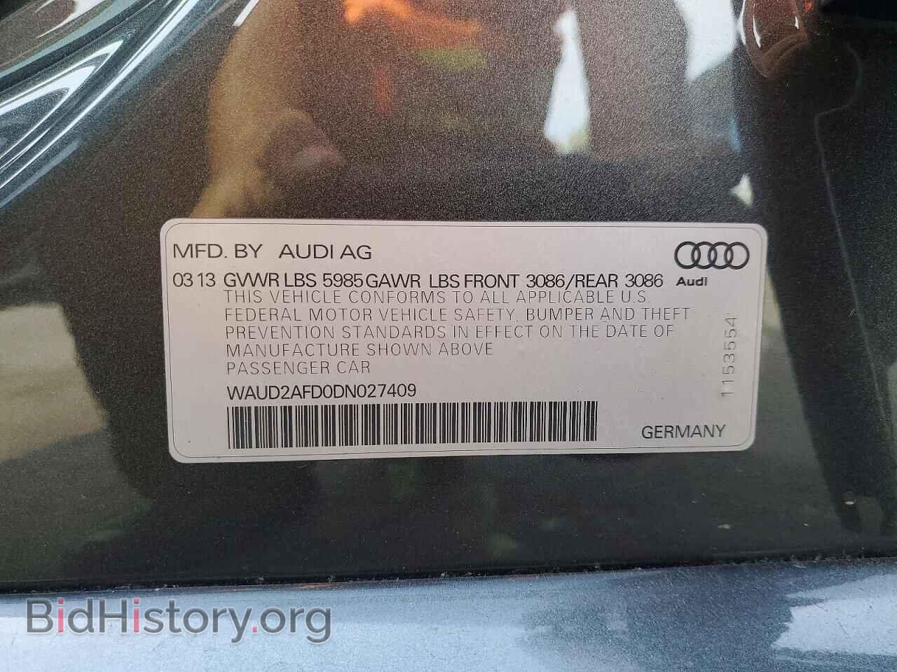 2013 AUDI S8 - VIN: WAUD2AFD0DN027409 - Photo 12