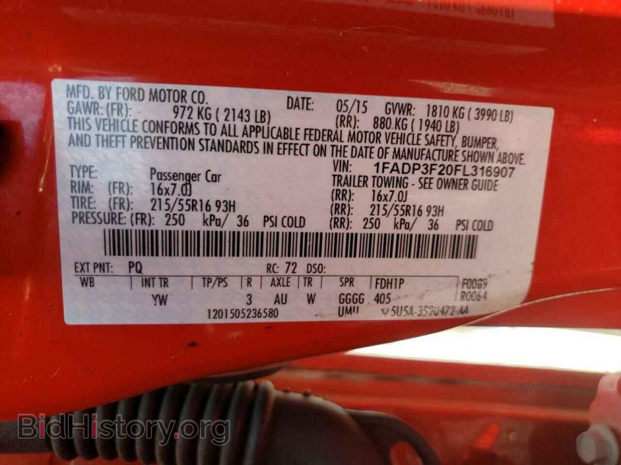 2015 FORD FOCUS - VIN: 1FADP3F20FL316907 - Фото 10