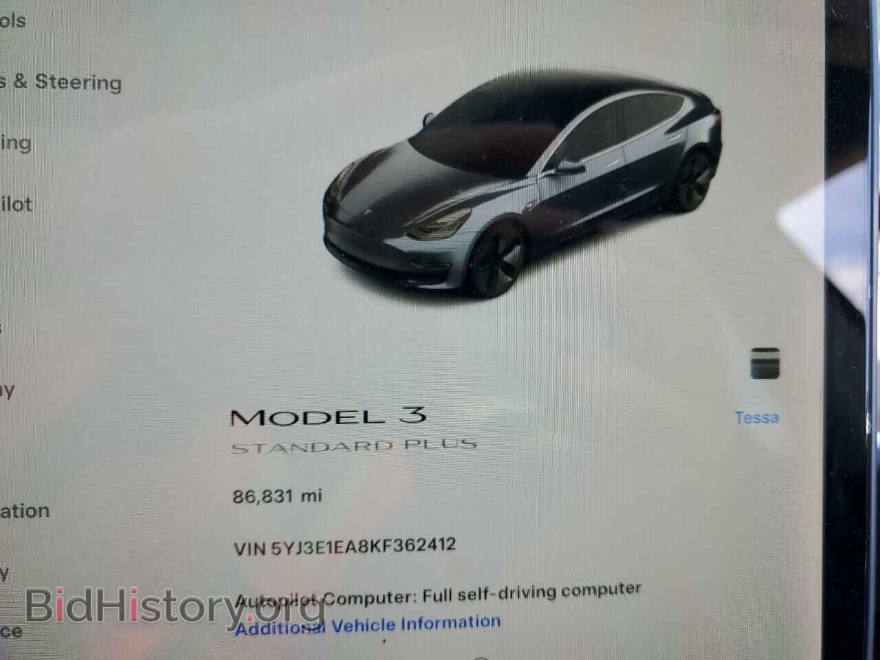 2019 TESLA MODEL 3 - VIN: 5YJ3E1EA8KF362412 - Photo 9