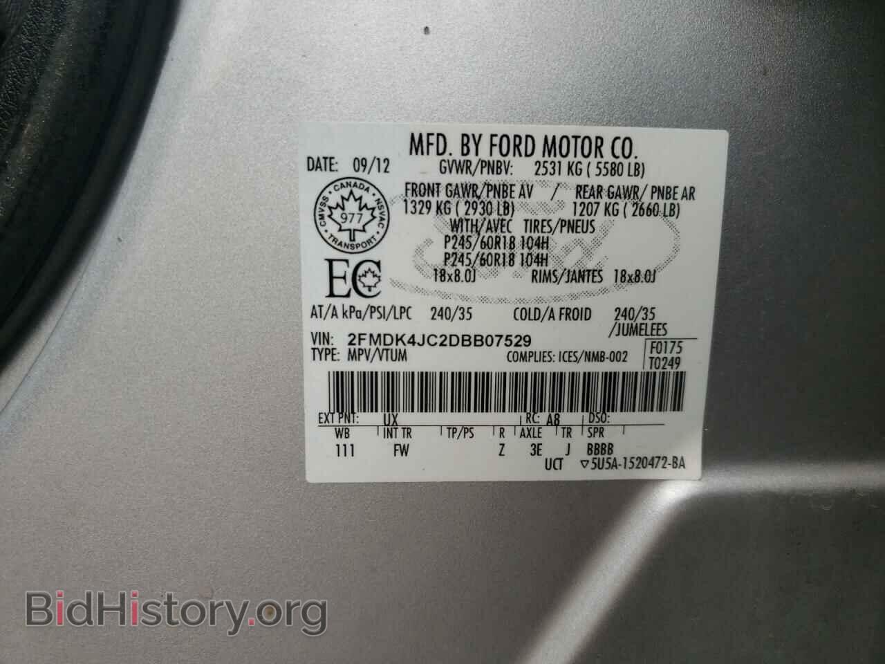 2013 FORD EDGE - VIN: 2FMDK4JC2DBB07529 - Photo 10
