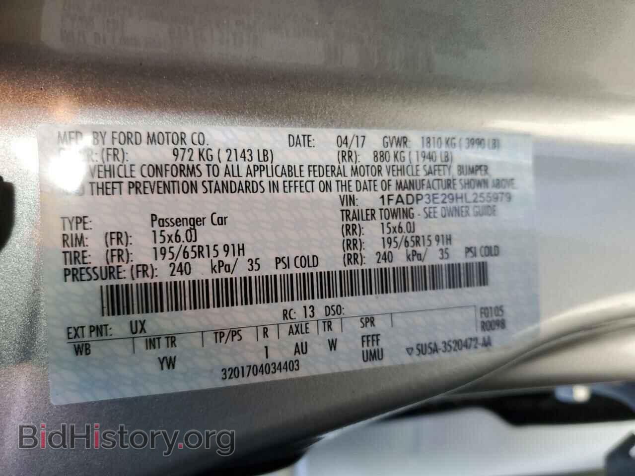 2017 FORD FOCUS - VIN: 1FADP3E29HL255979 - Фото 12