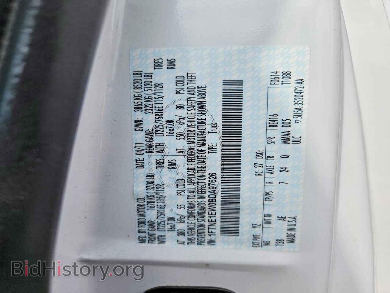 2011 FORD ECONOLINE - VIN: 1FTNE1EW0BDA97626 - Photo 13