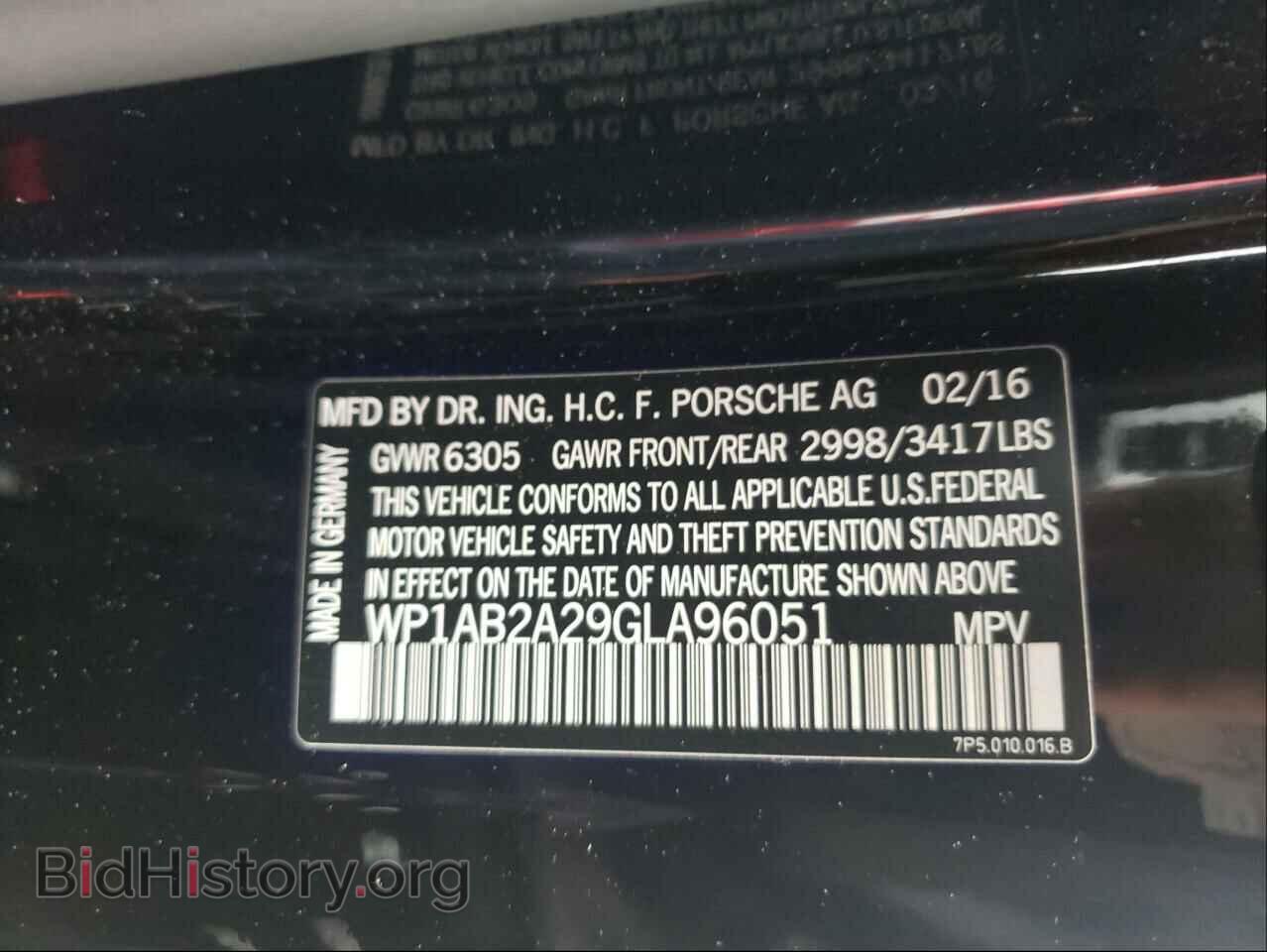 2016 PORSCHE CAYENNE - VIN: WP1AB2A29GLA96051 - Фото 10