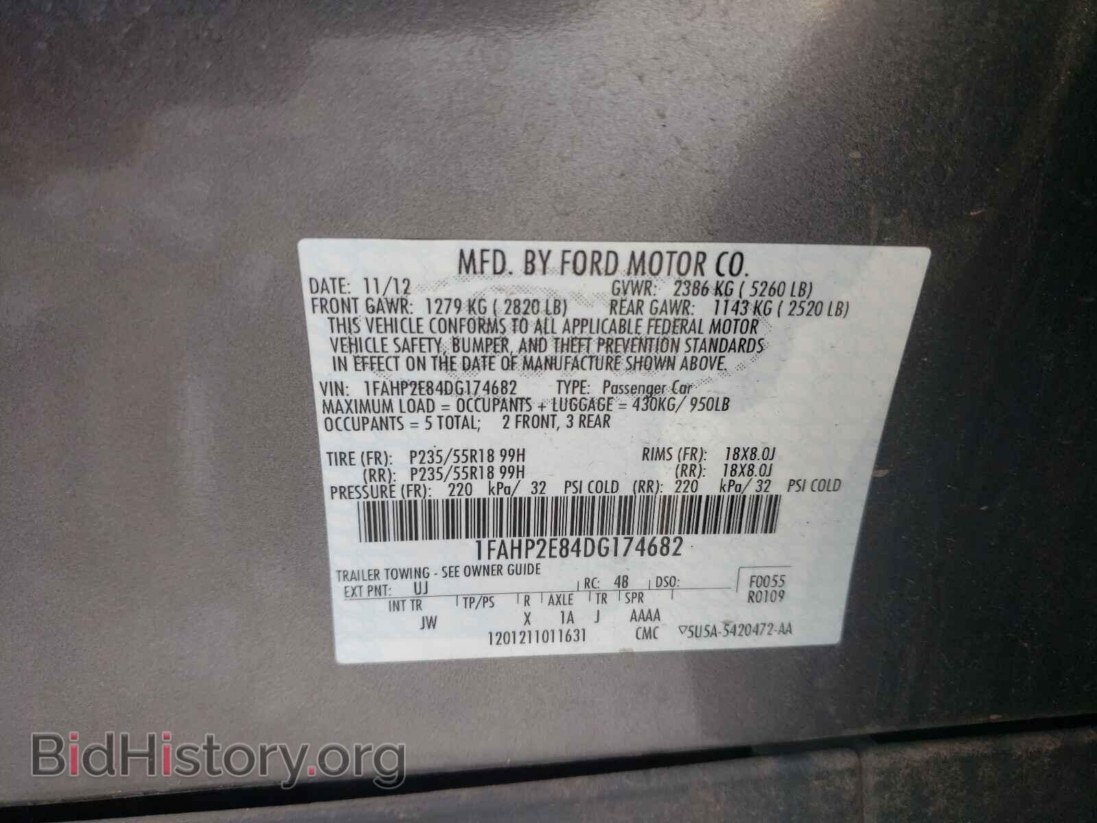 2013 FORD TAURUS - VIN: 1FAHP2E84DG174682 - Photo 10