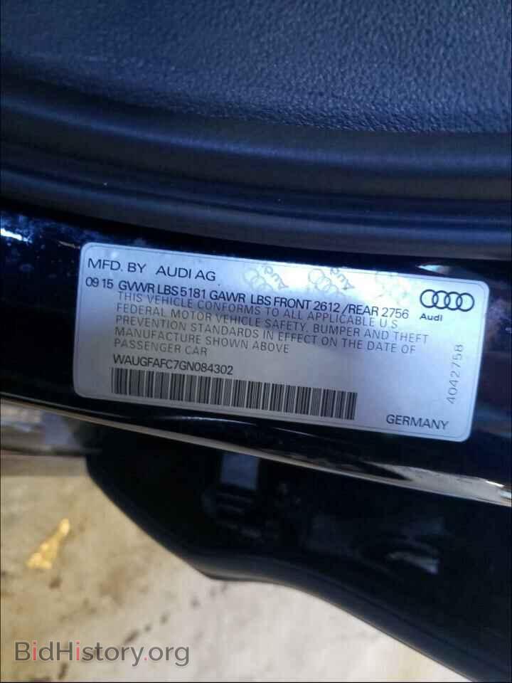2016 AUDI A6 - VIN: WAUGFAFC7GN084302 - Фото 10