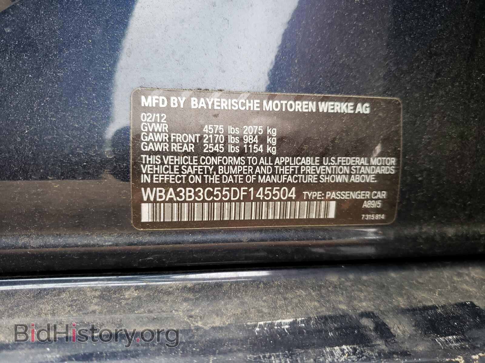 2013 BMW 3 SERIES - VIN: WBA3B3C55DF145504 - Фото 10