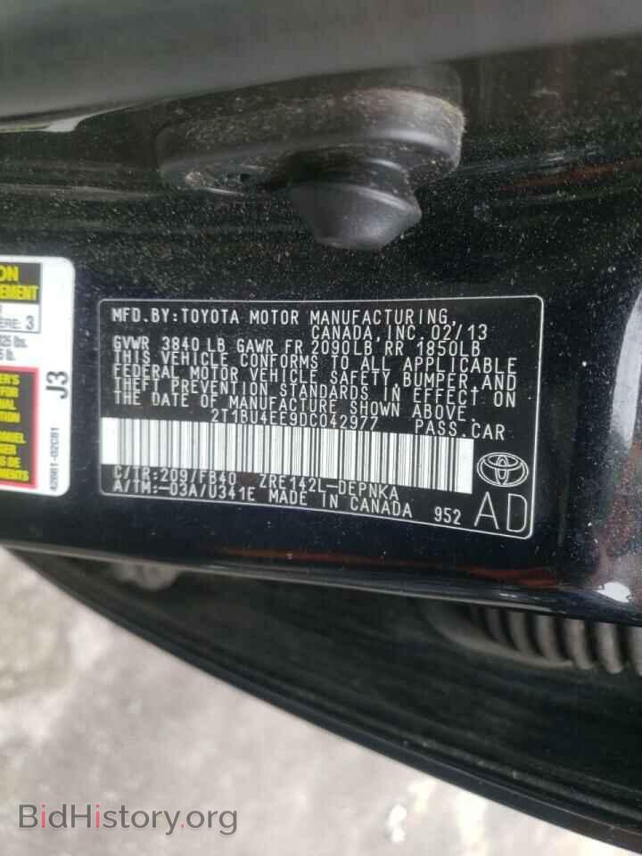 2013 TOYOTA COROLLA - VIN: 2T1BU4EE9DC042977 - Фото 10