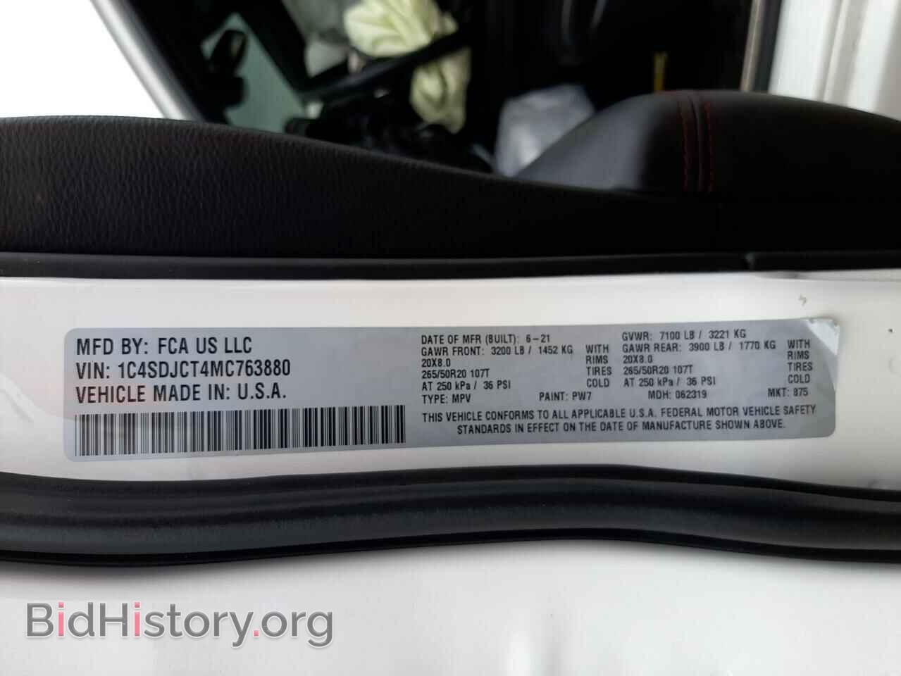 2021 DODGE DURANGO - VIN: 1C4SDJCT4MC763880 - Photo 10