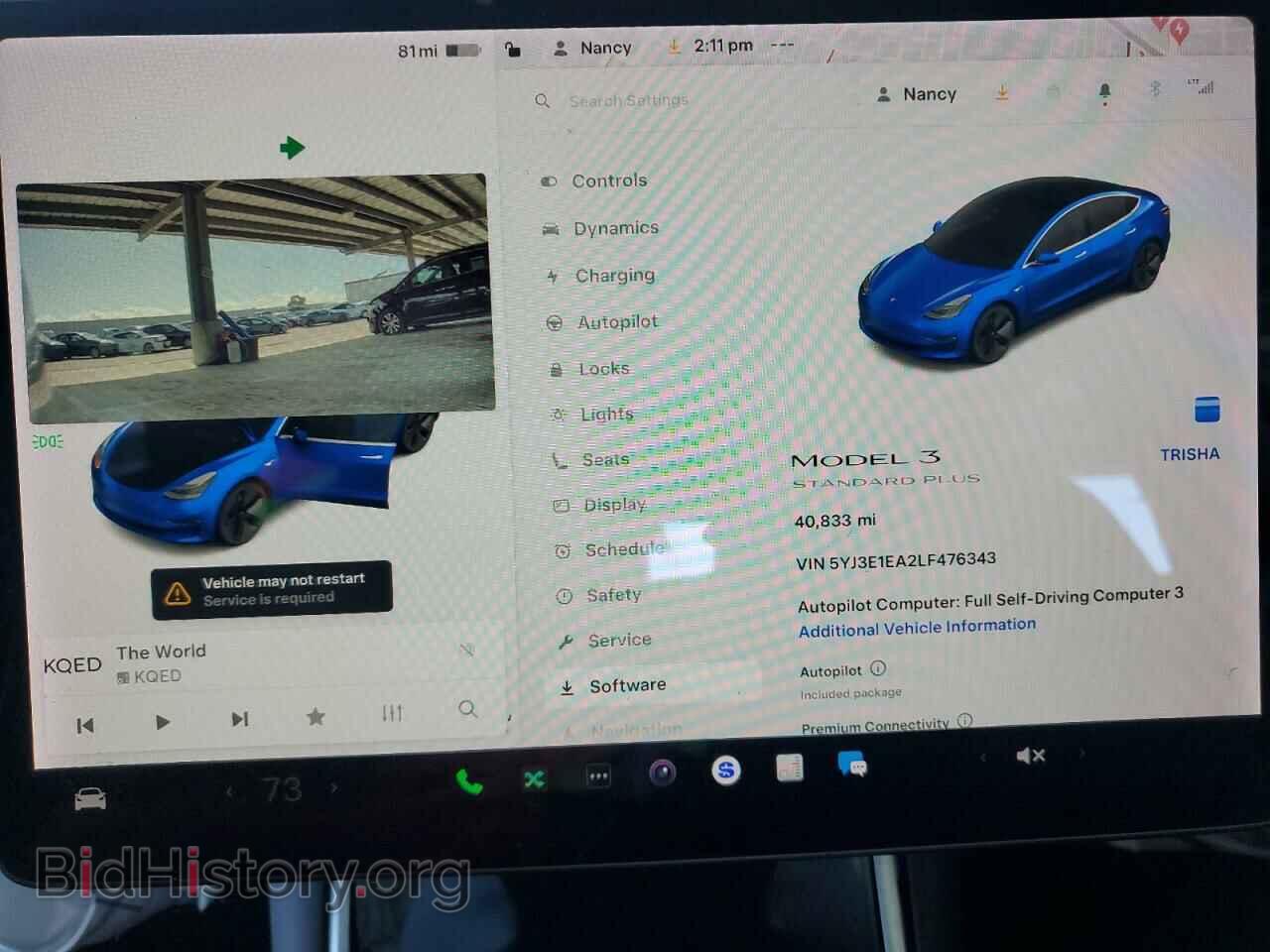 2020 TESLA MODEL 3 - VIN: 5YJ3E1EA2LF476343 - Фото 9