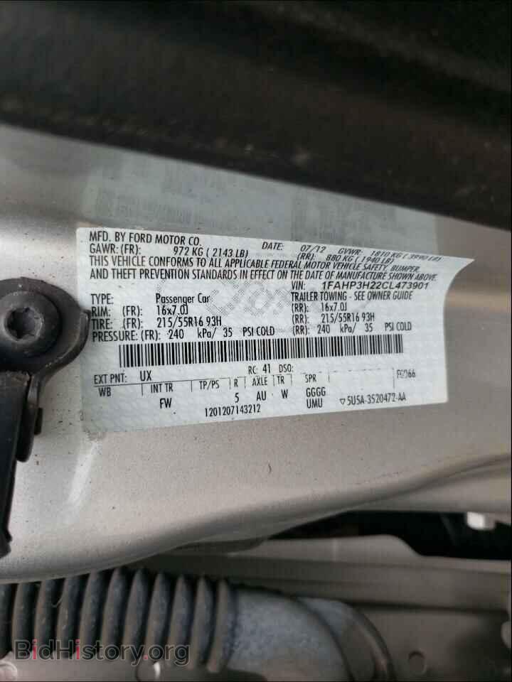 2012 FORD FOCUS - VIN: 1FAHP3H22CL473901 - Фото 10