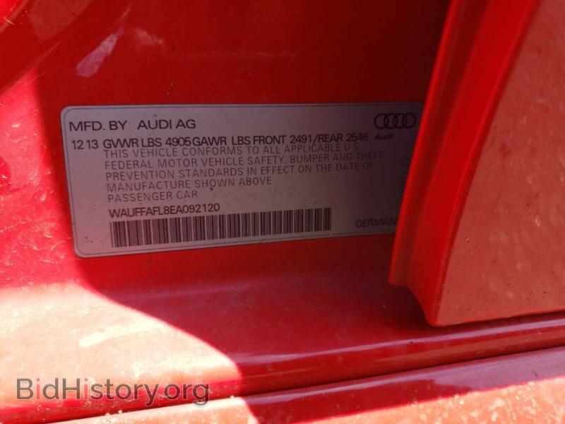 2014 Audi A4 (VIN WAUFFAFL8EA092120) — фото 10 из 10