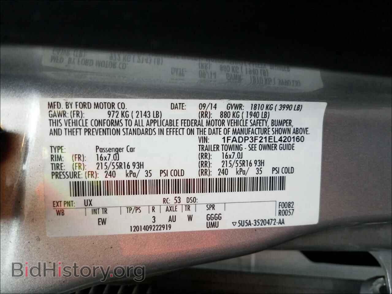 2014 FORD FOCUS - VIN: 1FADP3F21EL420160 - Photo 10